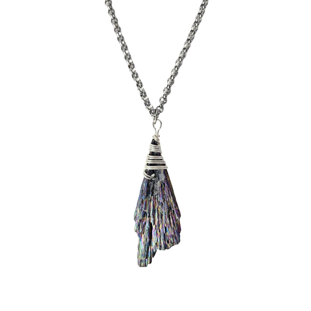 Collar Bruma · Cianita Arcoíris