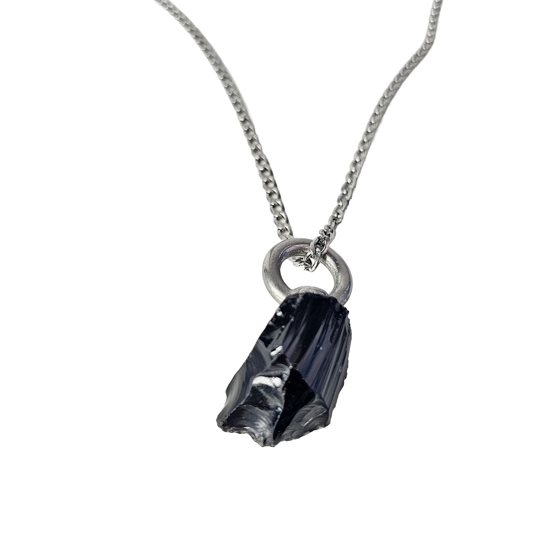 Collar Drusa – Obsidiana natural