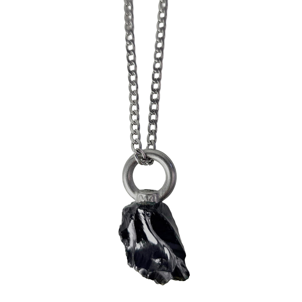 Collar Drusa – Obsidiana natural