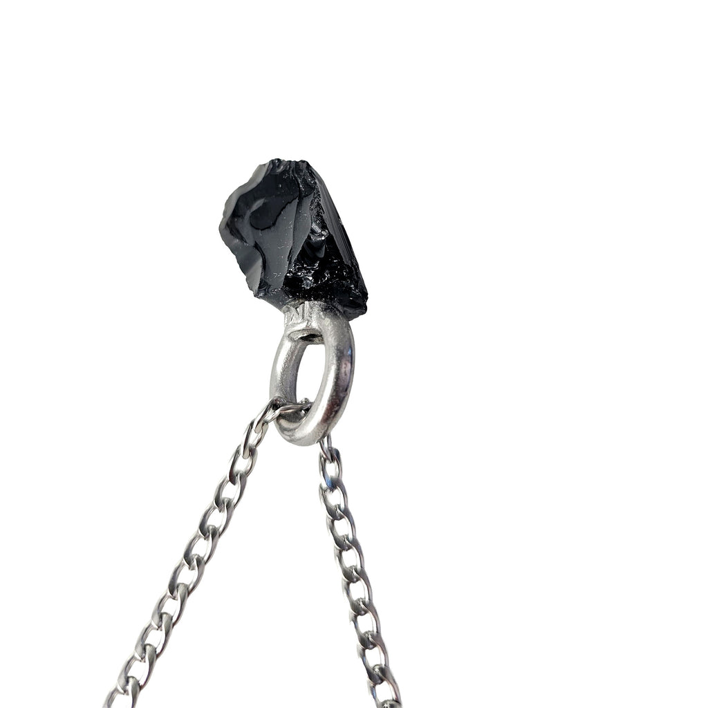 Collar Drusa – Obsidiana natural