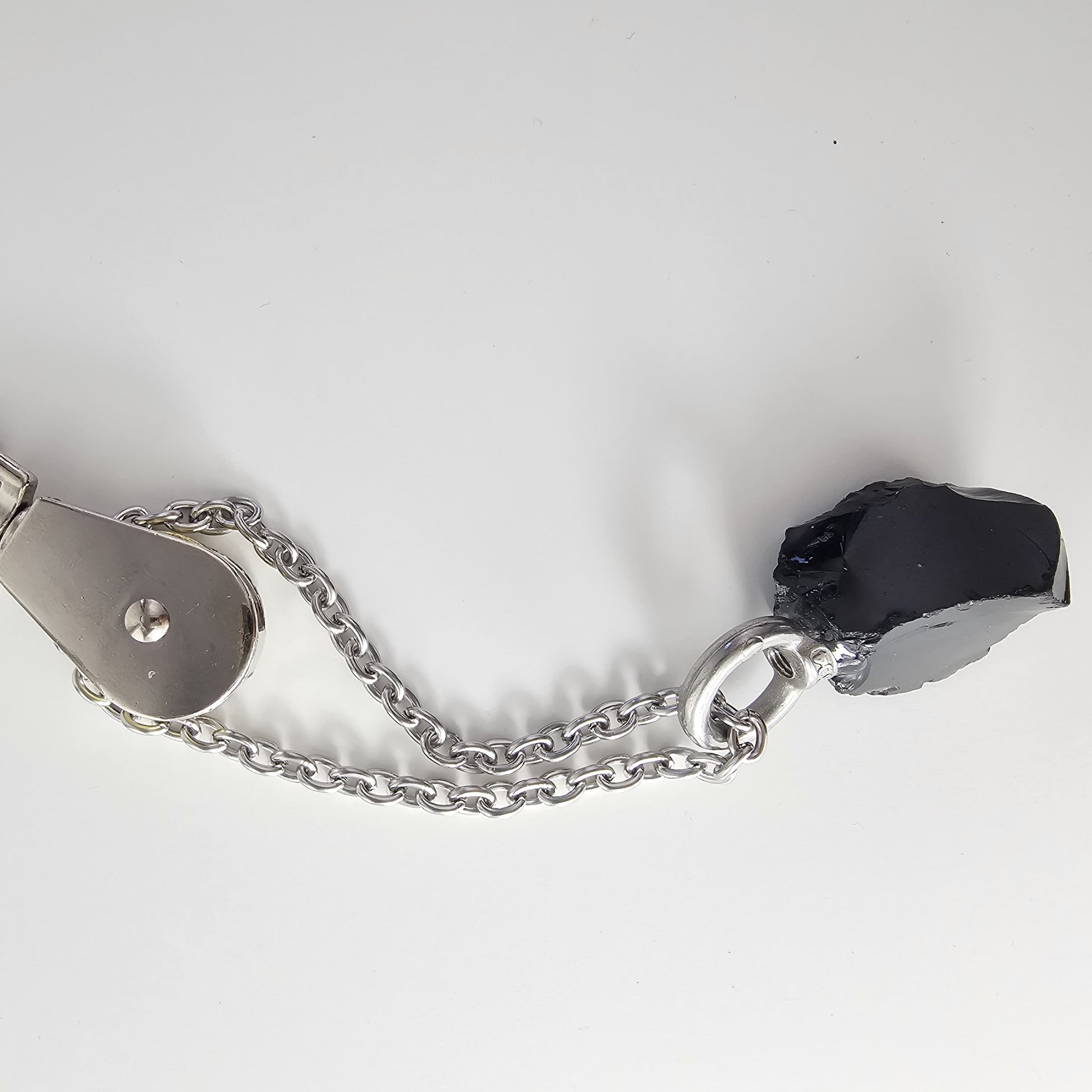 Collar Drusa Obsidiana Magnum