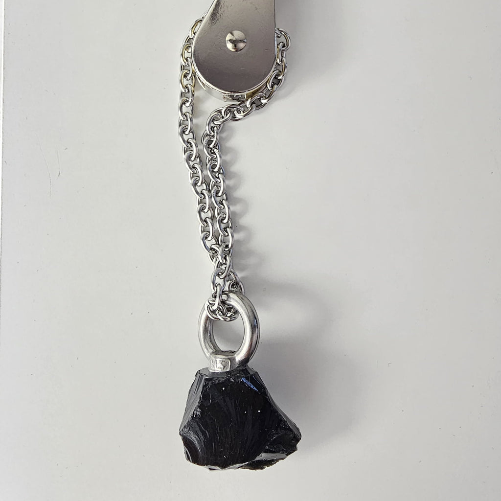Collar Drusa Obsidiana Magnum