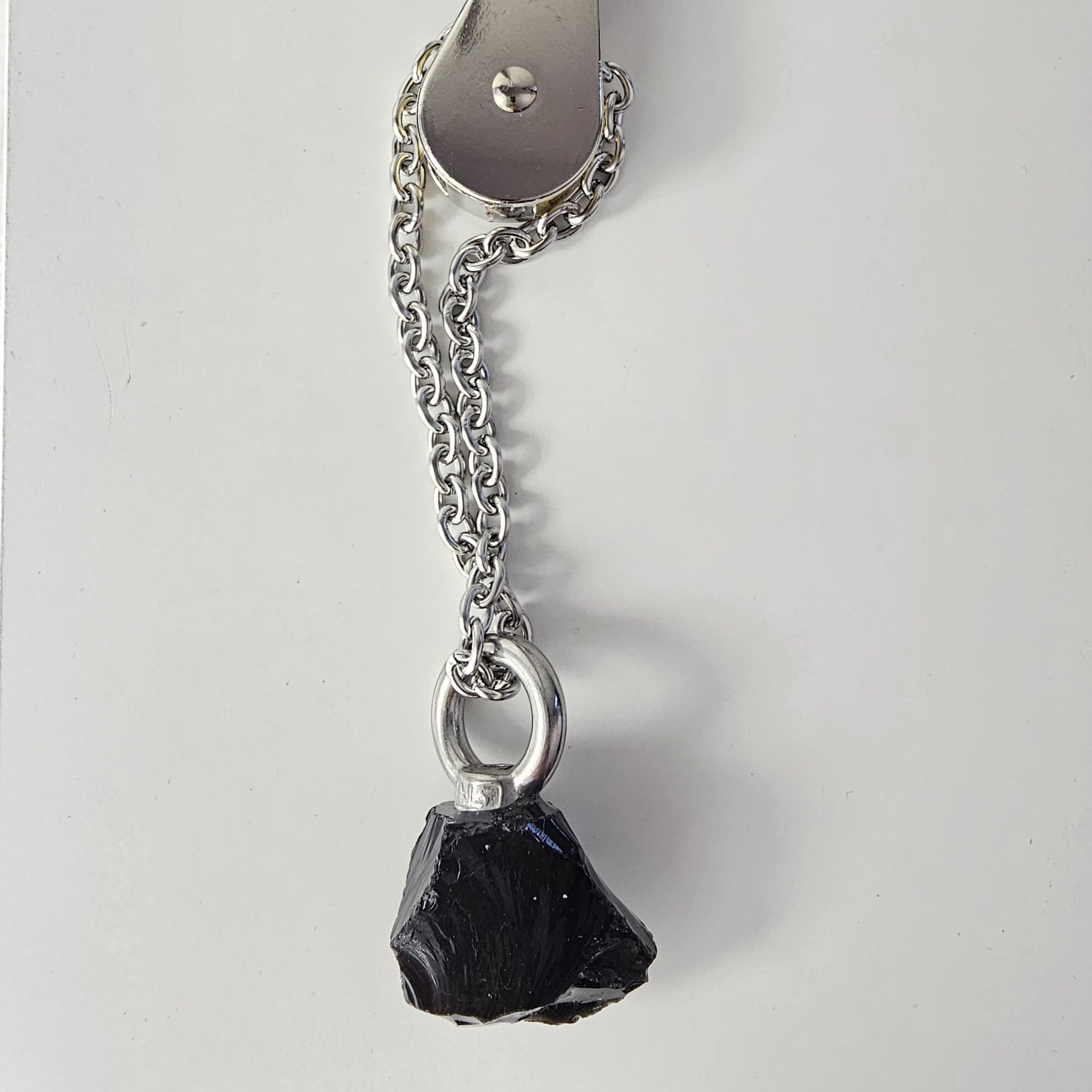 Collar Drusa Obsidiana Magnum