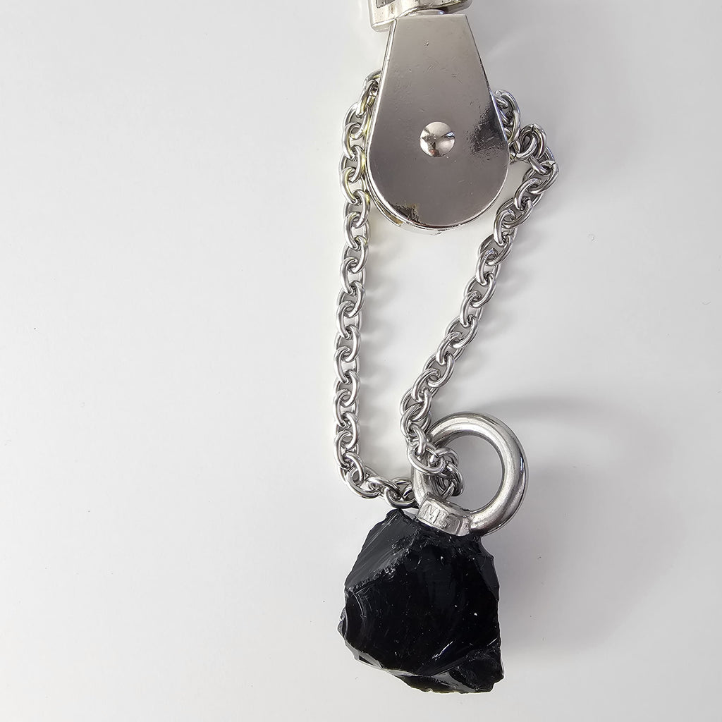 Collar Drusa Obsidiana Magnum