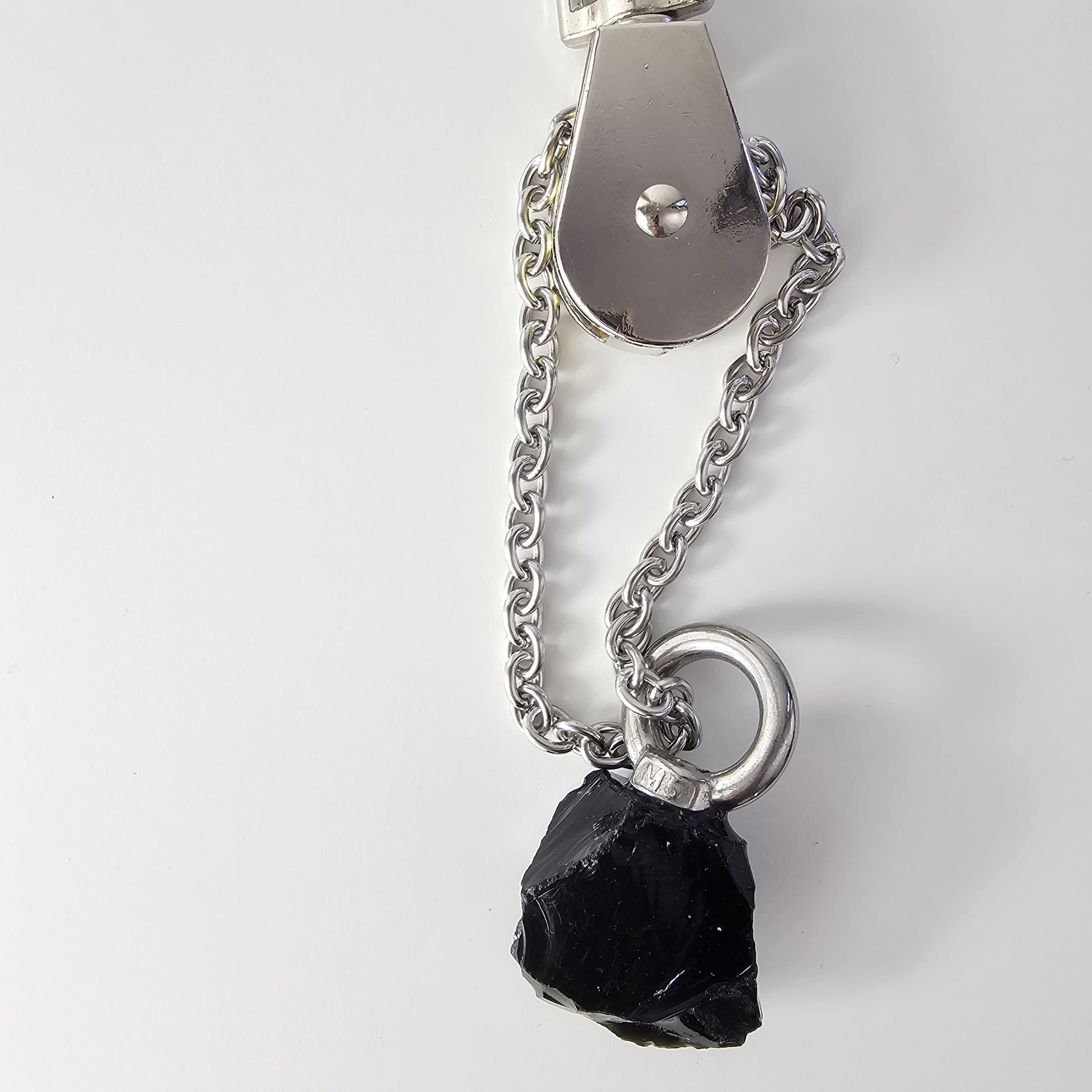 Collar Drusa Obsidiana Magnum