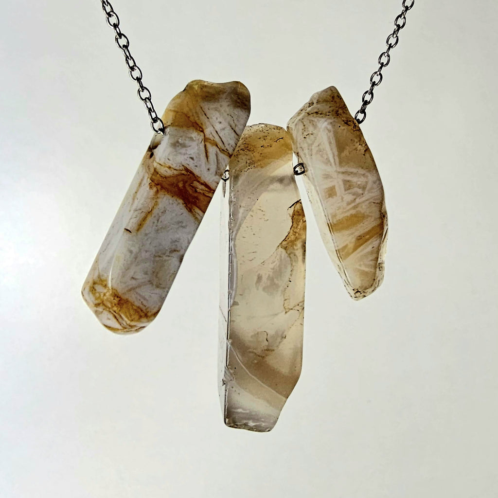 Collar Kaona Ágata Miel Trio