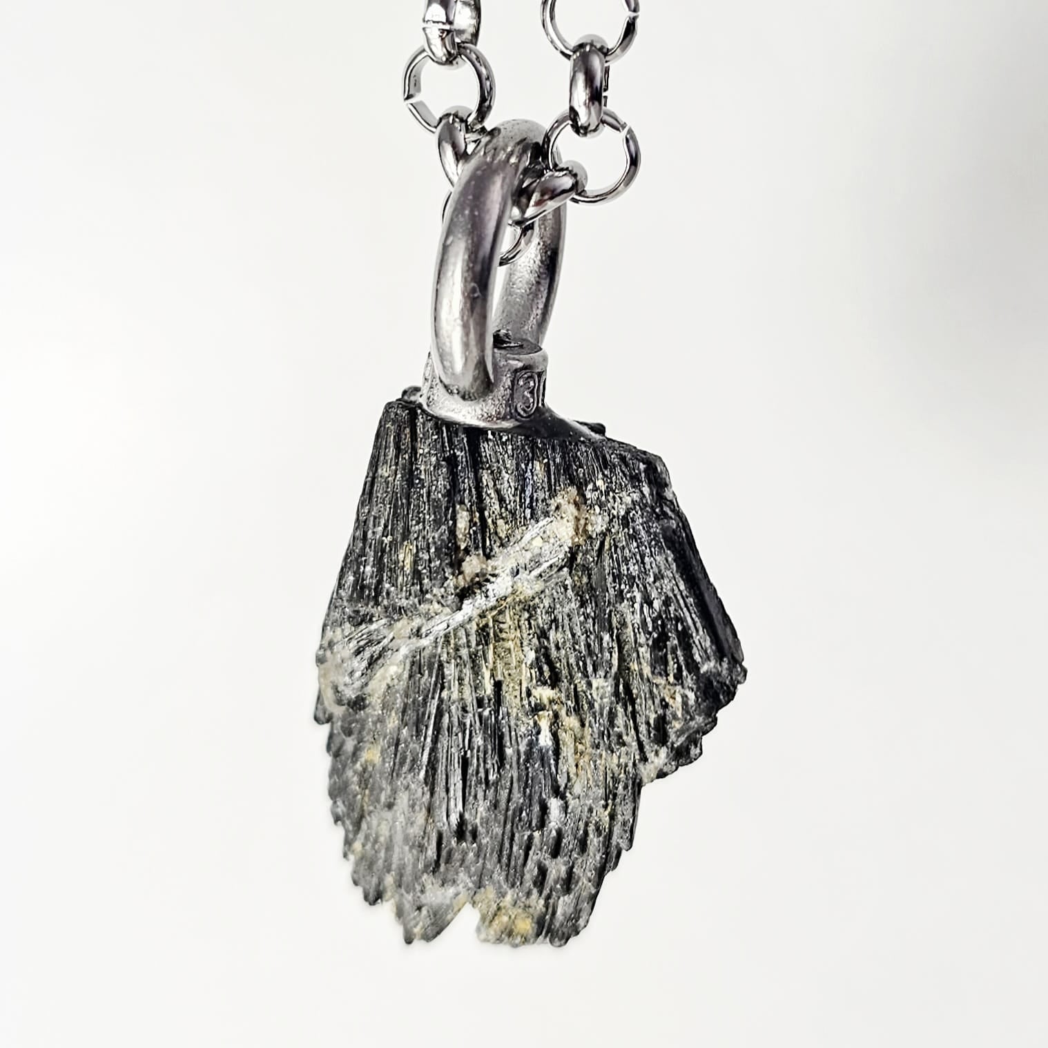 Collar Drusa   Cianita Gris