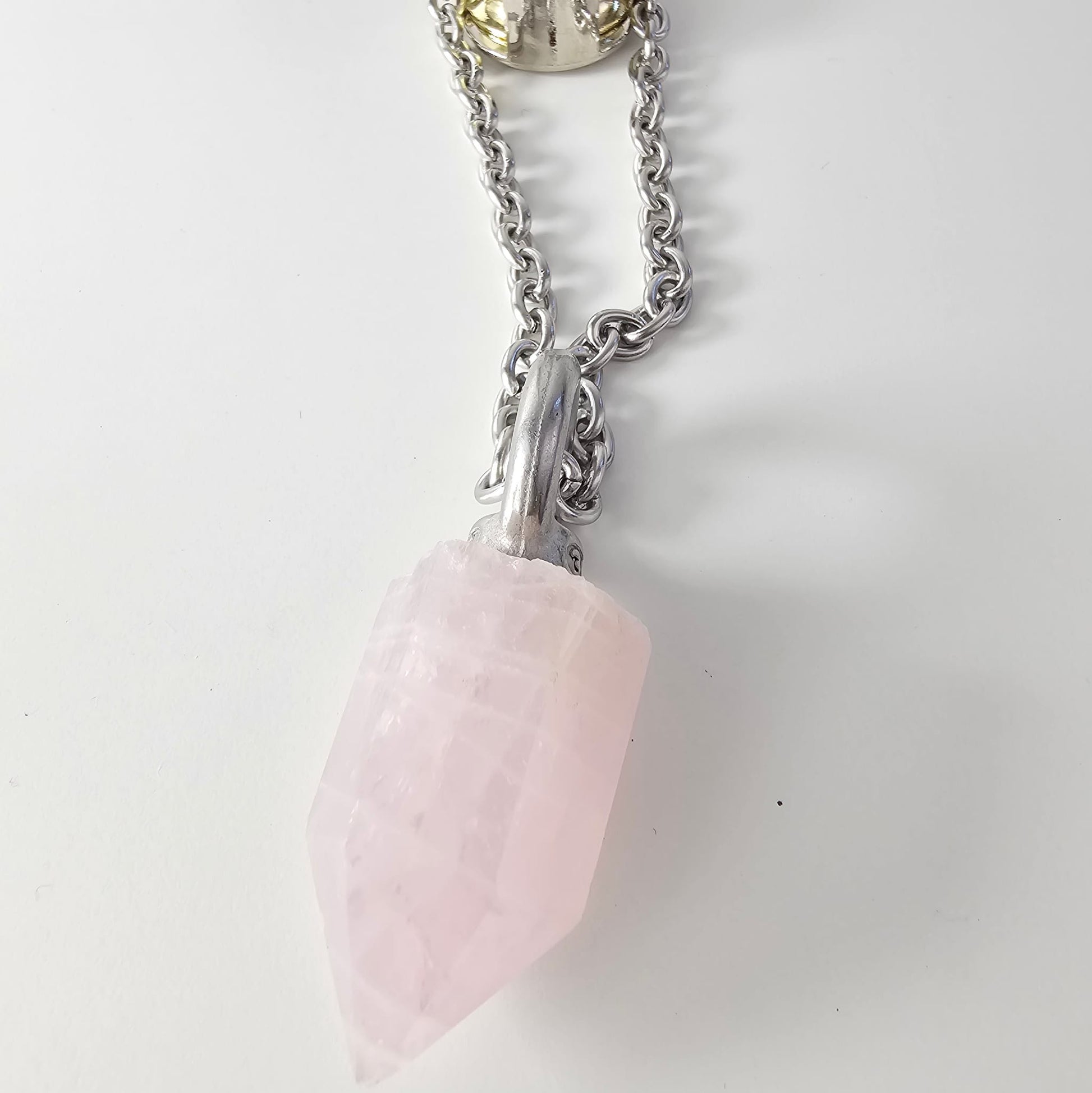 Collar Drusa Cuarzo rosado Magnum