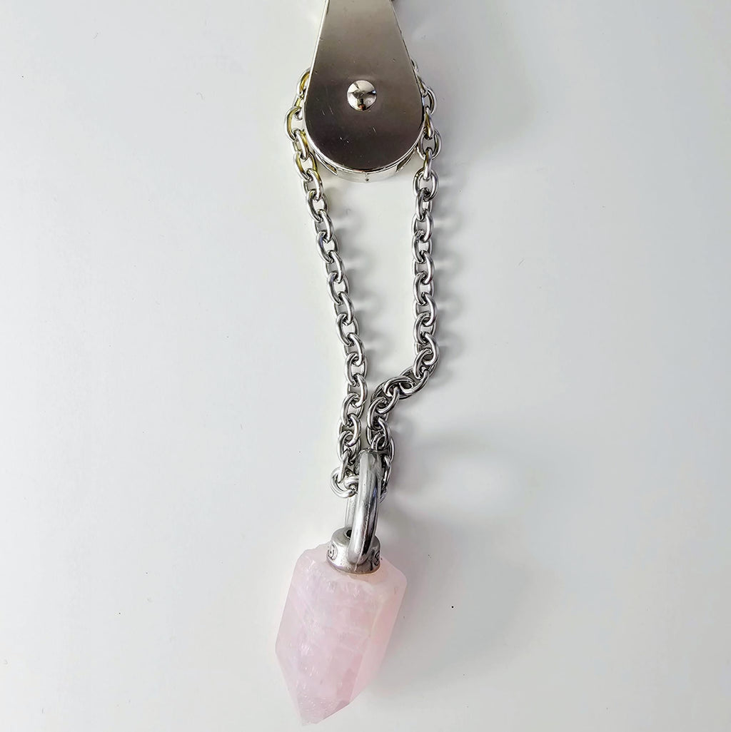 Collar Drusa Cuarzo rosado Magnum
