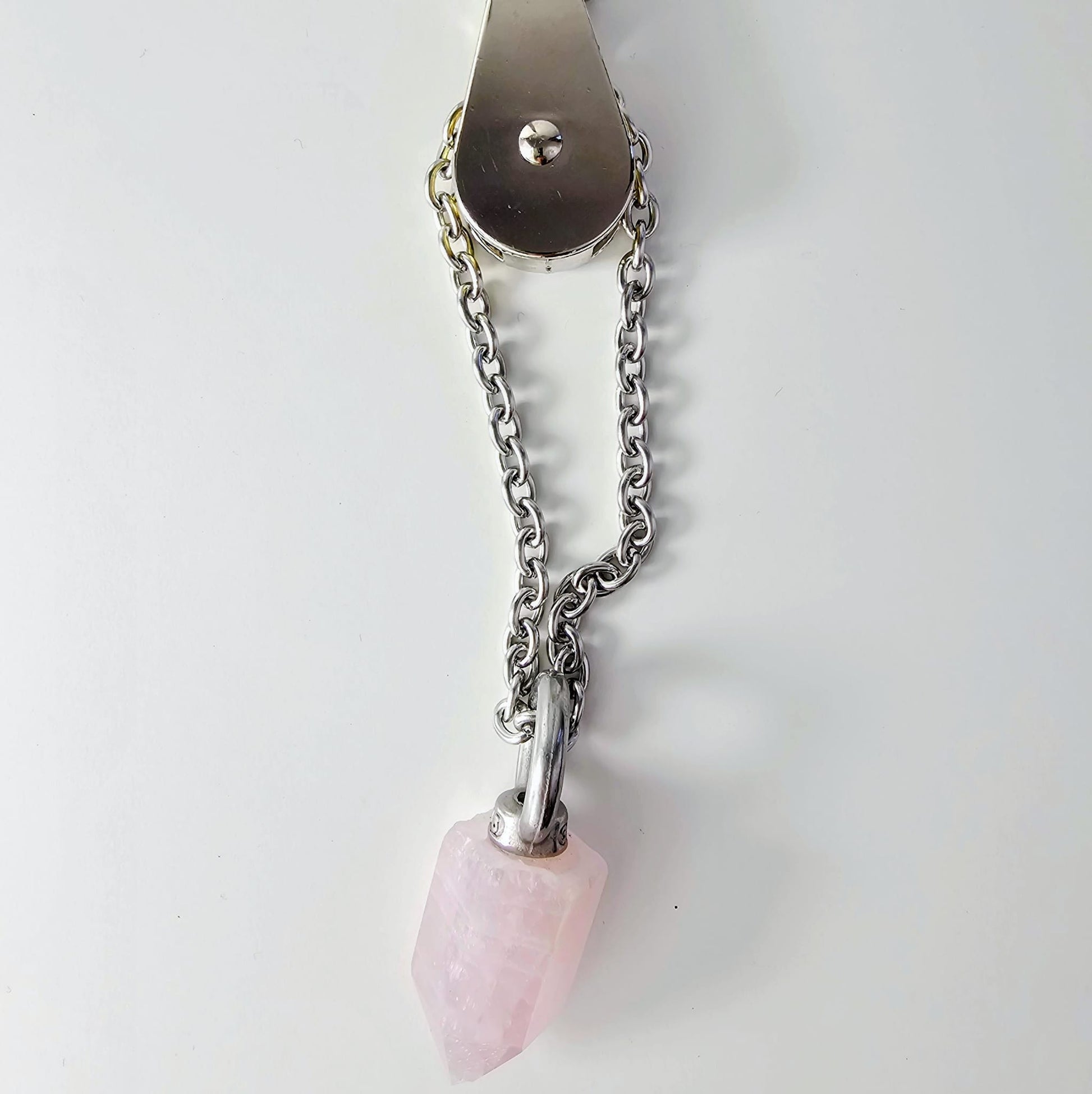 Collar Drusa Cuarzo rosado Magnum