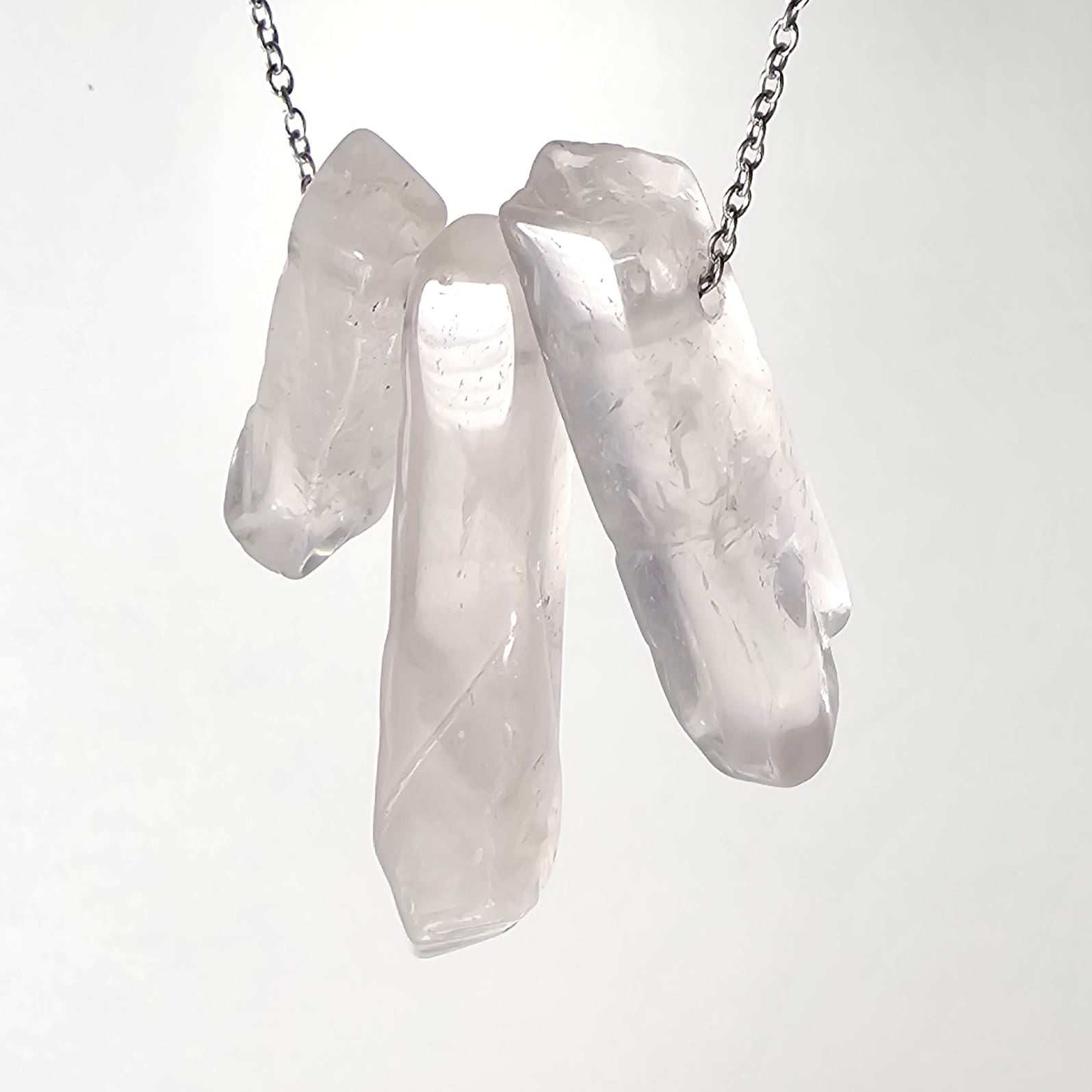 Collar Kaona Cuarzo Rosa Trio