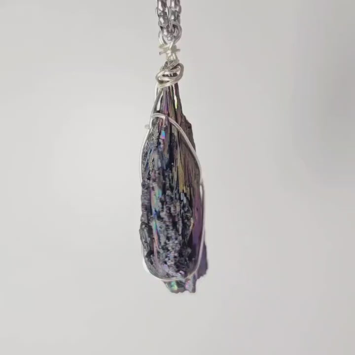 Collar Bruma · Cianita Arcoíris